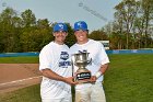 Baseball vs Babson  Wheaton College Baseball players celebrate their victory over Babson to win the NEWMAC Championship for the third year in a row. - (Photo by Keith Nordstrom) : Wheaton, baseball, NEWMAC